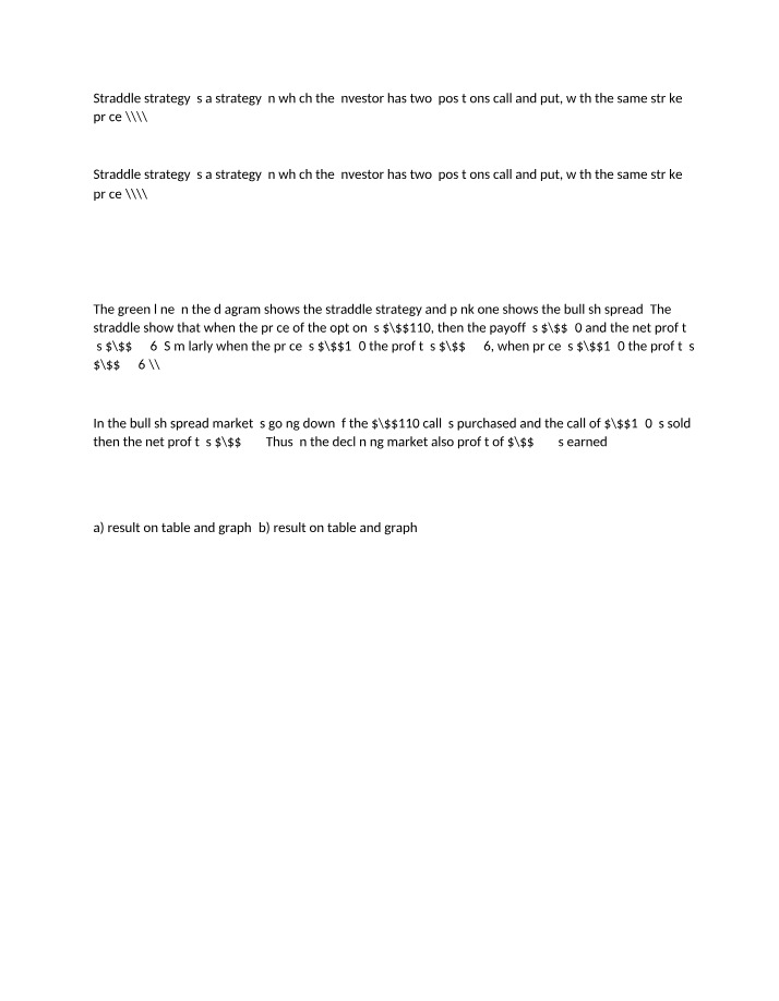 Call and Put Positions in the Straddle Strategy