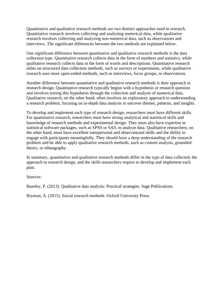 Quantitative and Qualitative Research