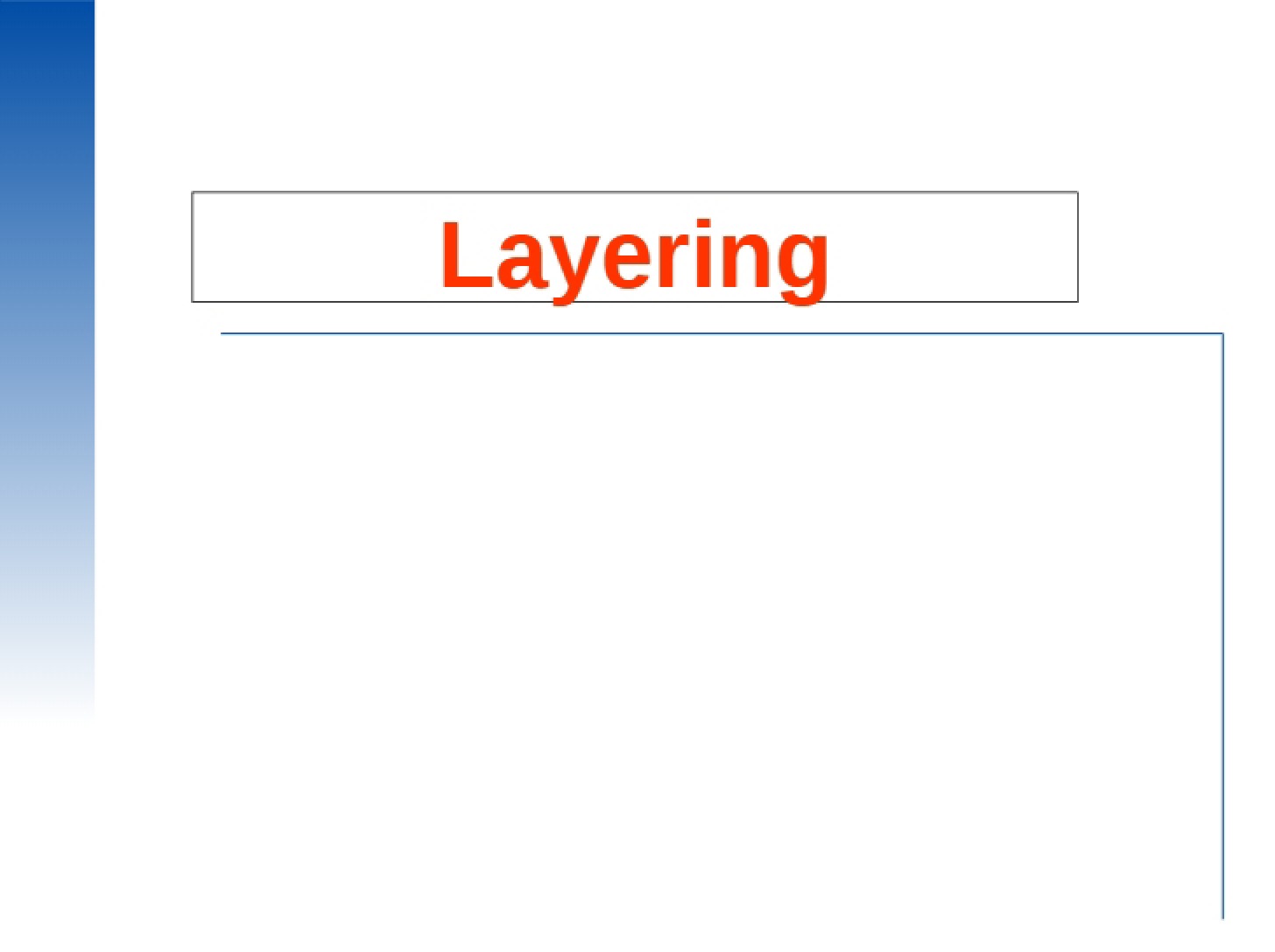 Network Layering