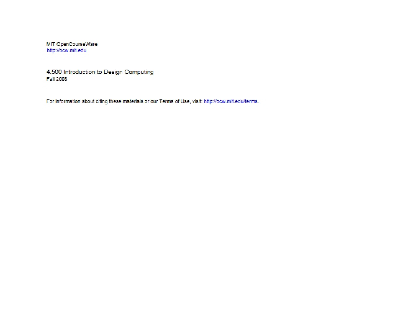 Design Computing Notes