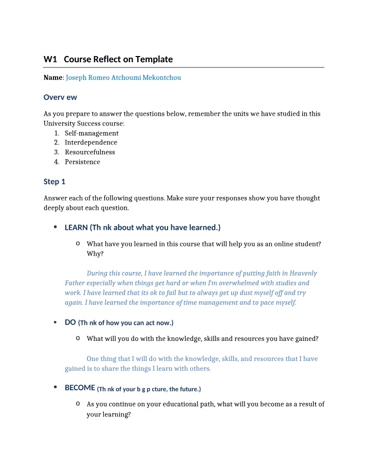 Course Reflection Template (W14)