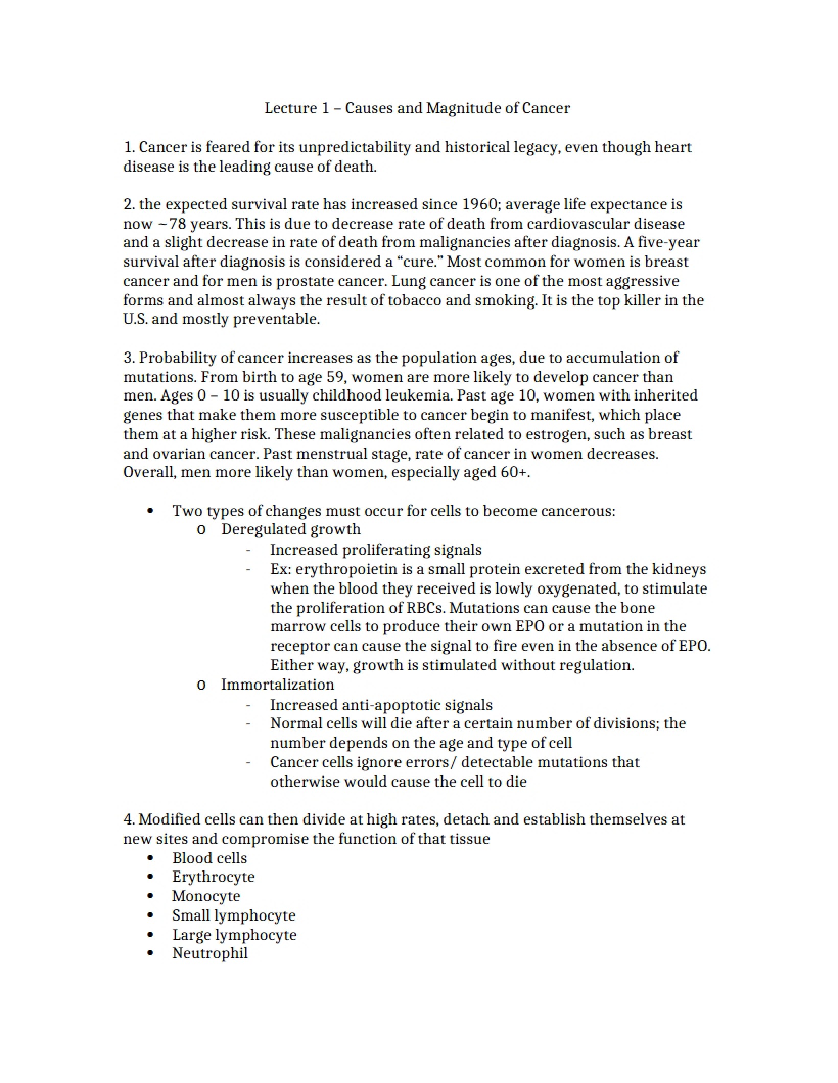 Cancer Magnitude and Causes