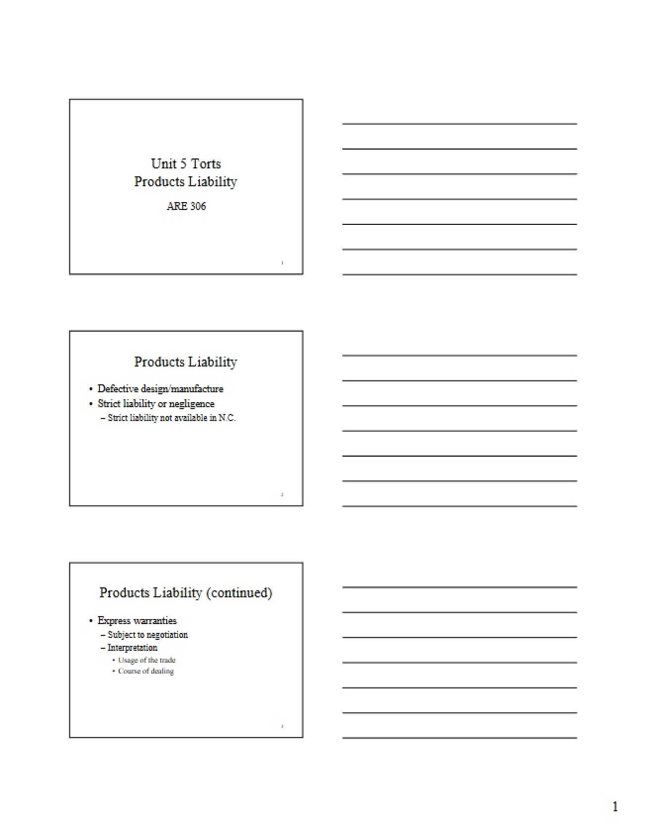 Liability of Products