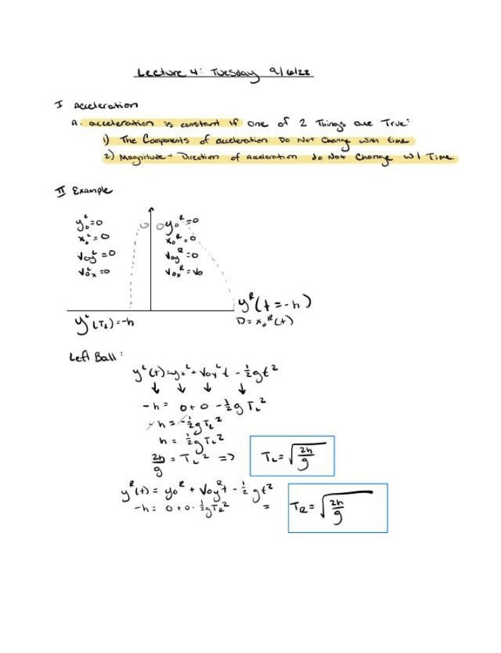 Physics 8A Lecture 4 Notes