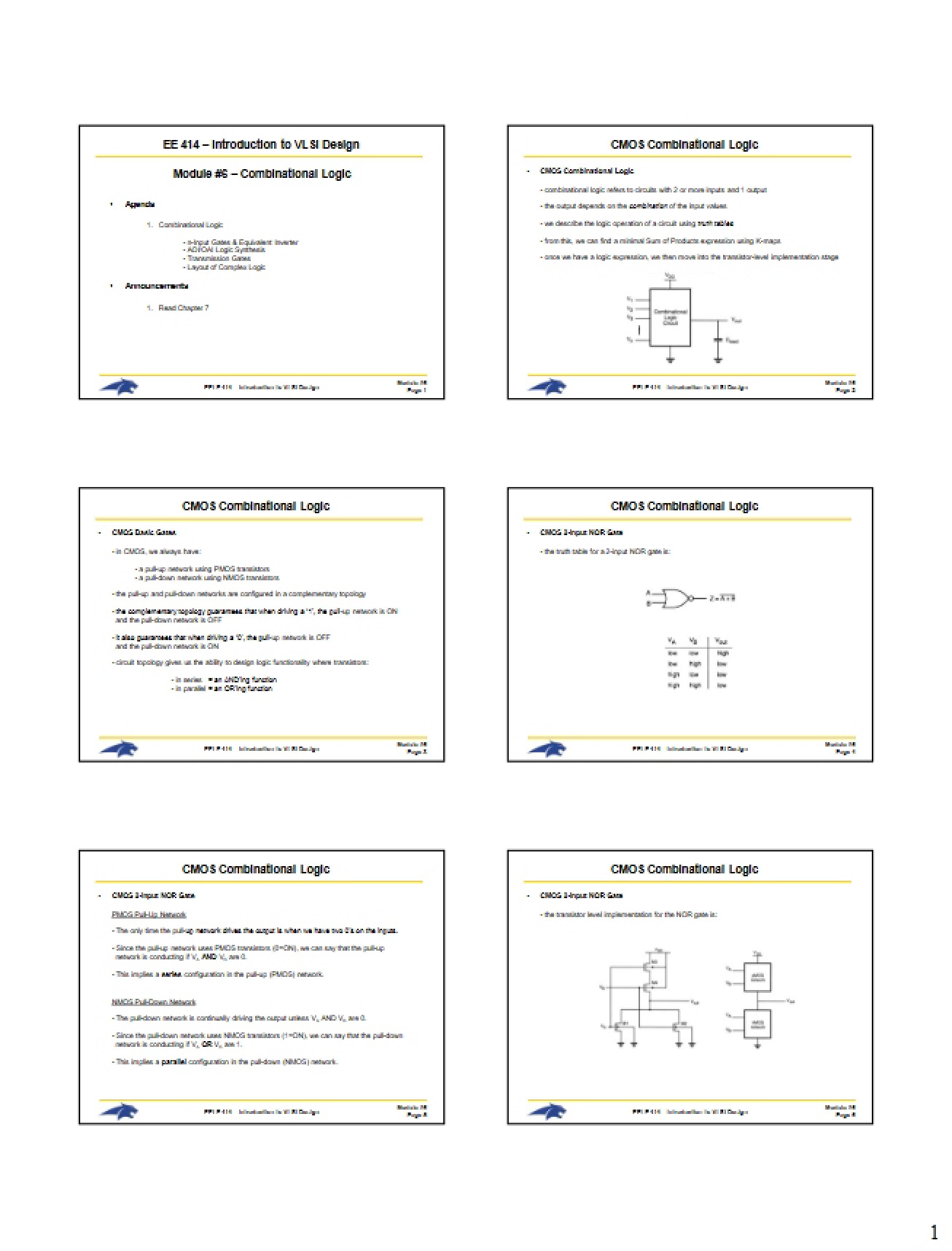 Combinational Logic Module 6
