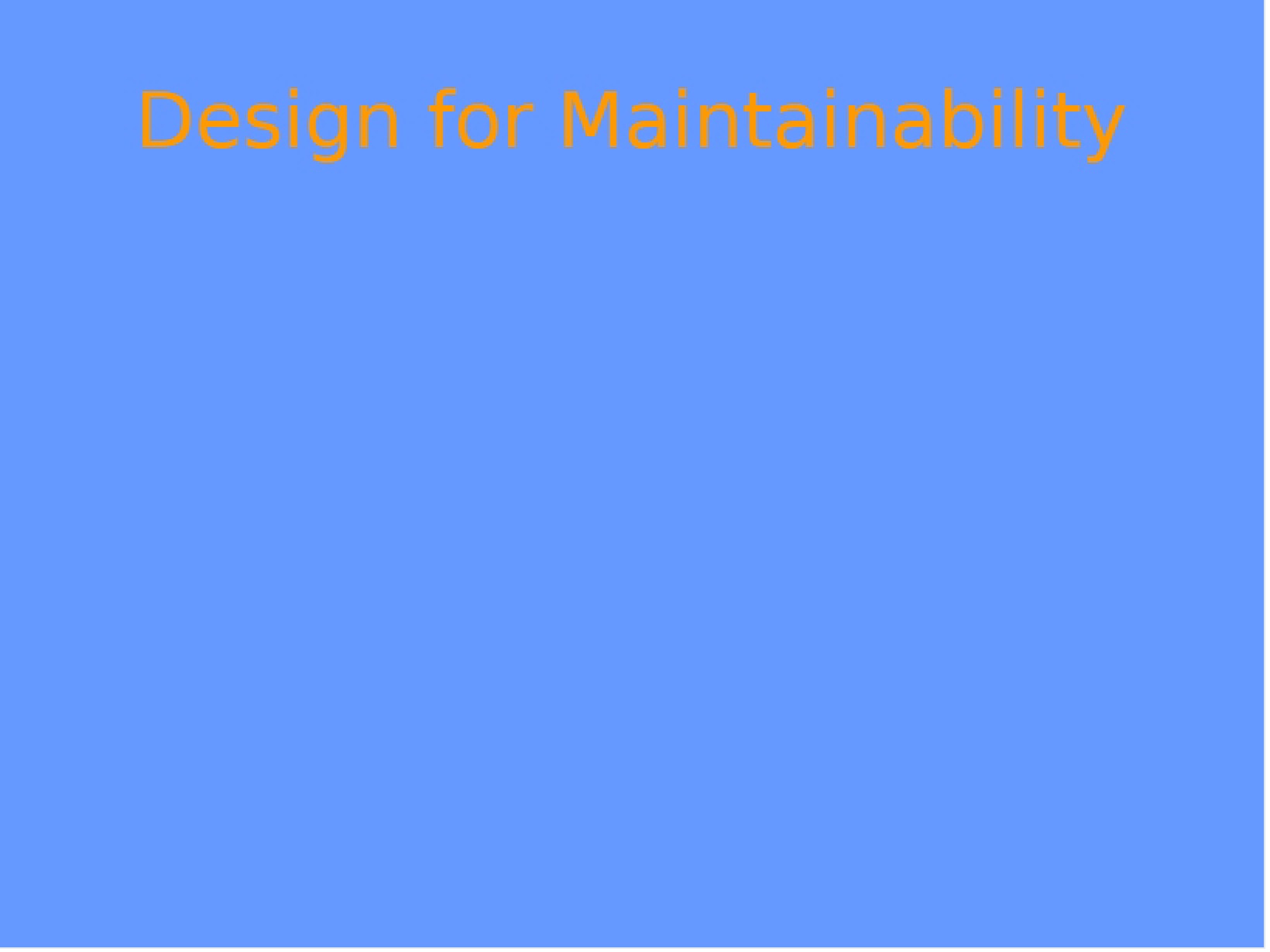 Product Maintainability