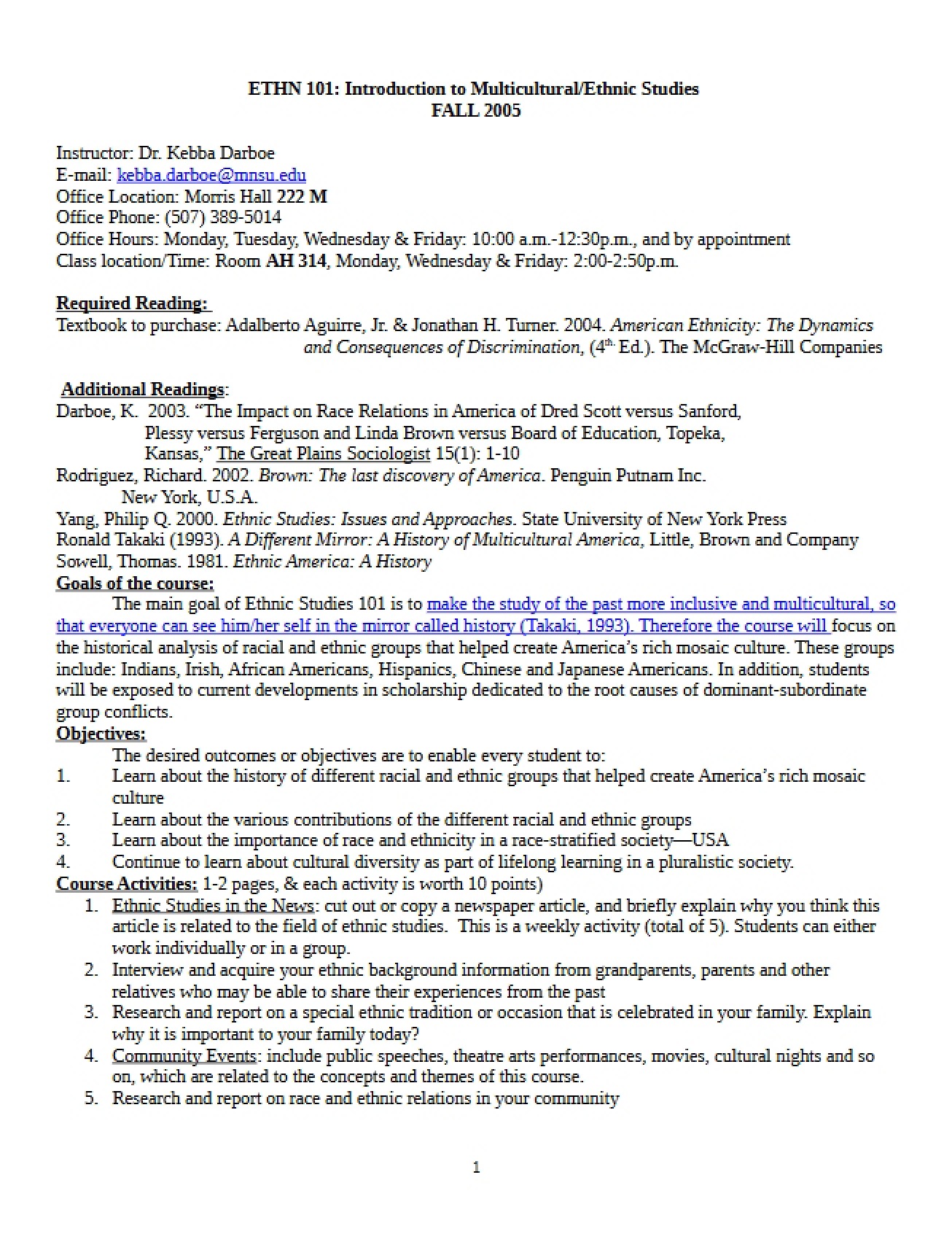 ETHN 101 Syllabus