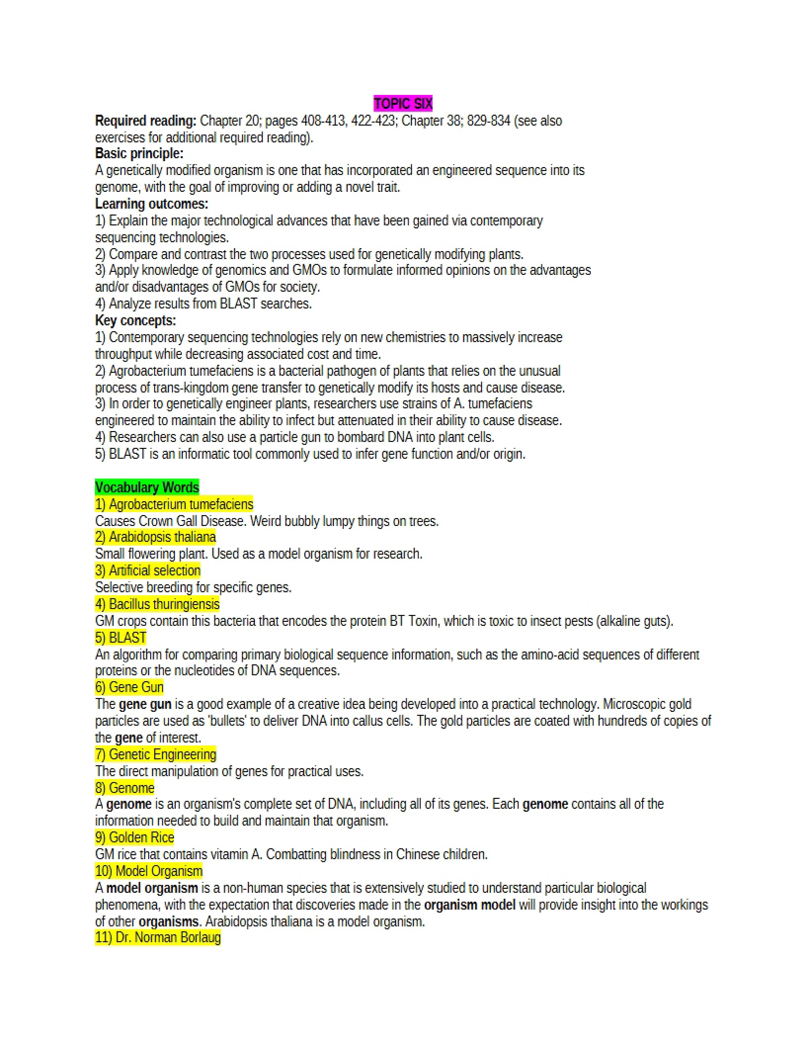 Topic 6 Overview