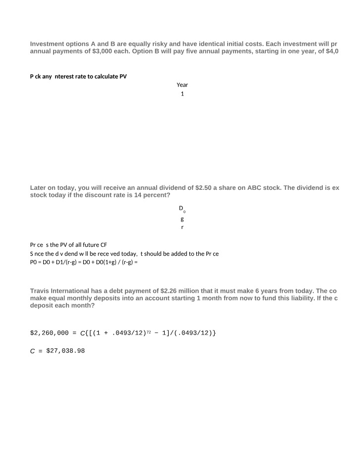 Problems and Solutions for Finance