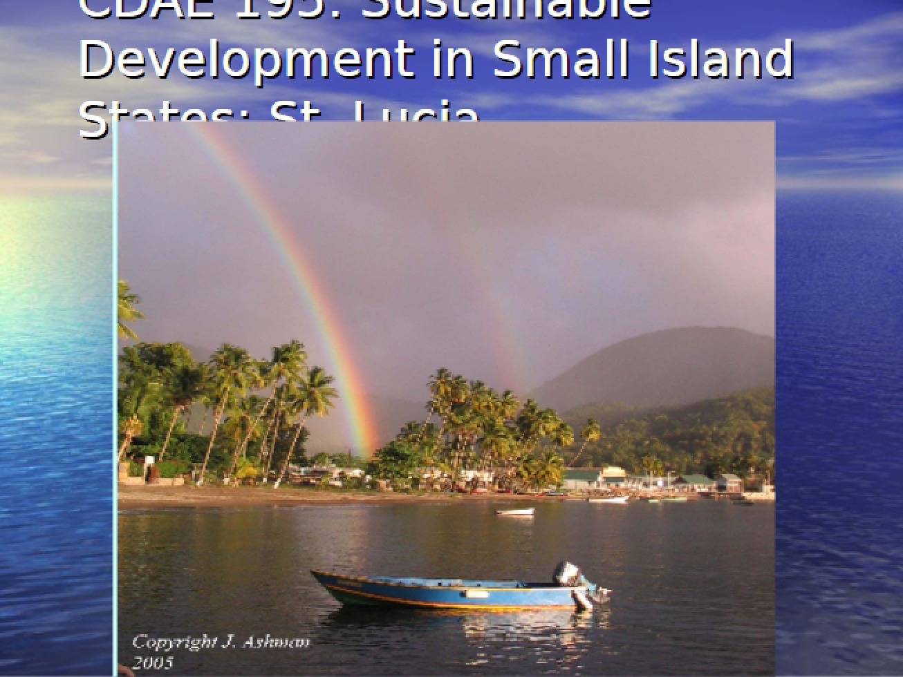 Sustainable Development in Small Island Nations