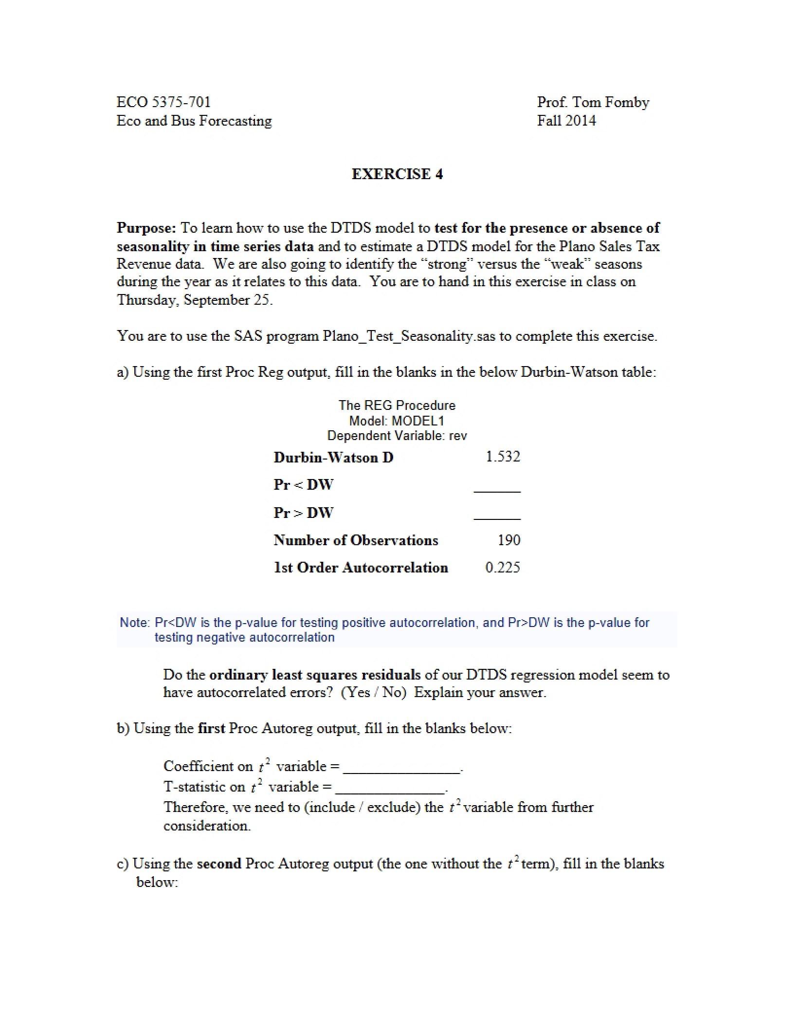 Guide for Forecasting Study