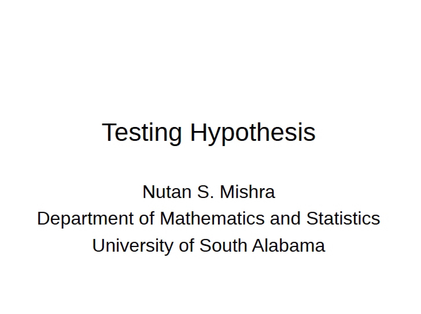 Hypothesis Testing