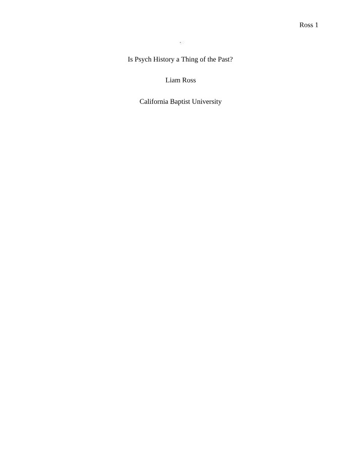 Importance of Studying Psychology History
