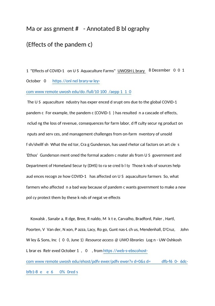 WRT 188 - Major Assignment 2