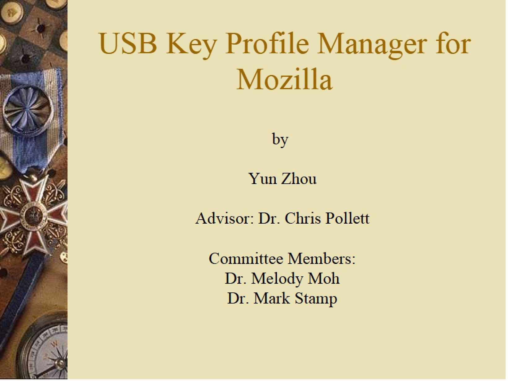Mozilla USB Key Profile Manager