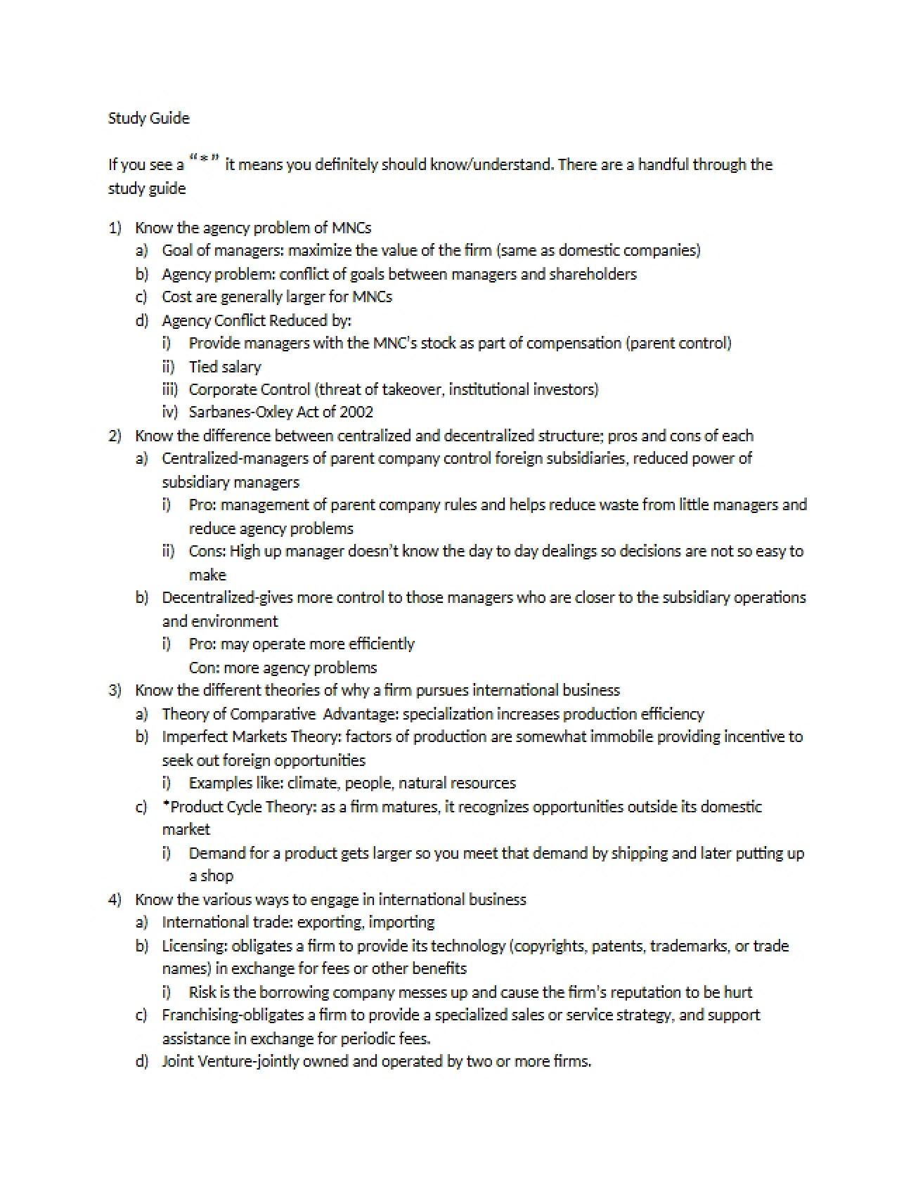 Multinational Financial Management Course Guide
