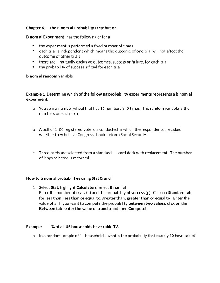 MAT121 - Chapter 6 Notes