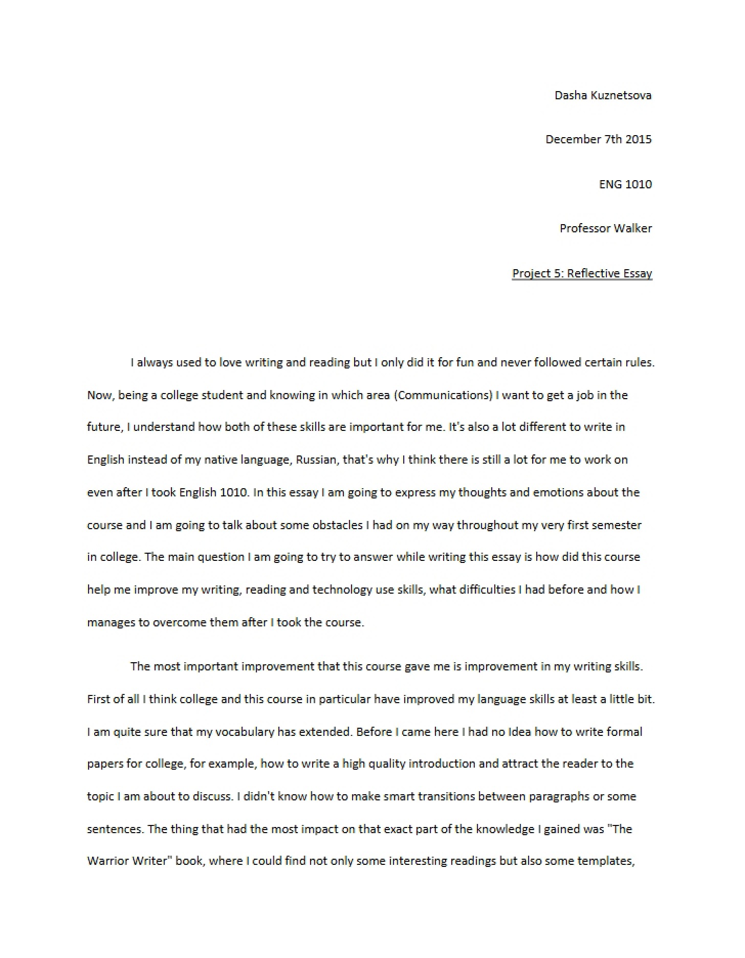Essay on Reflection