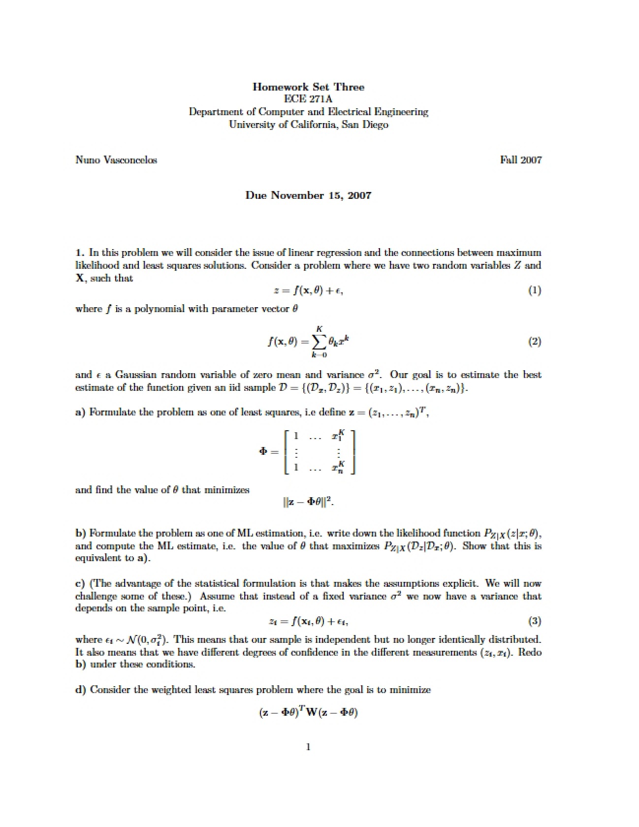 Statistical Learning Assignment 3