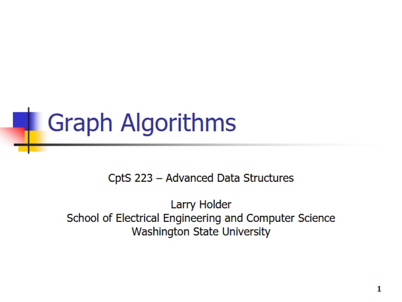 Graphs and Algorithms