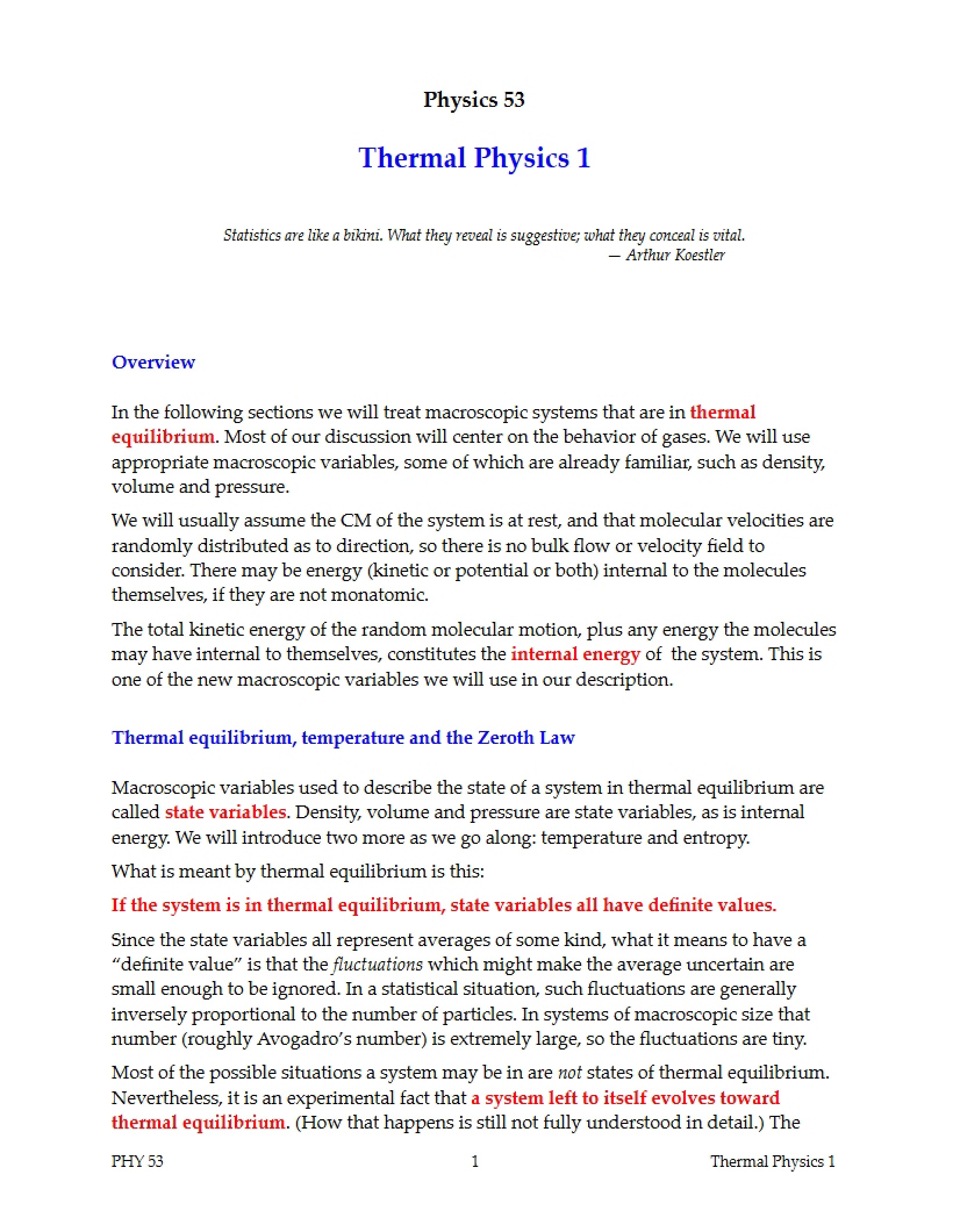 Physics (Thermal) Part 1