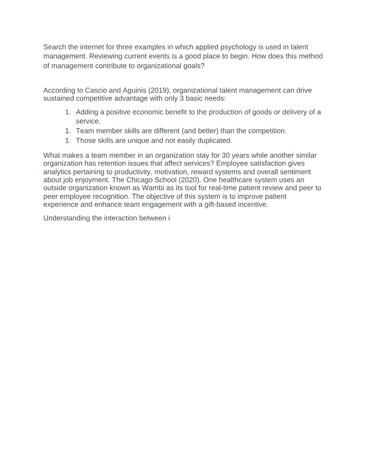 Applied Psychology in Talent Management Second Version