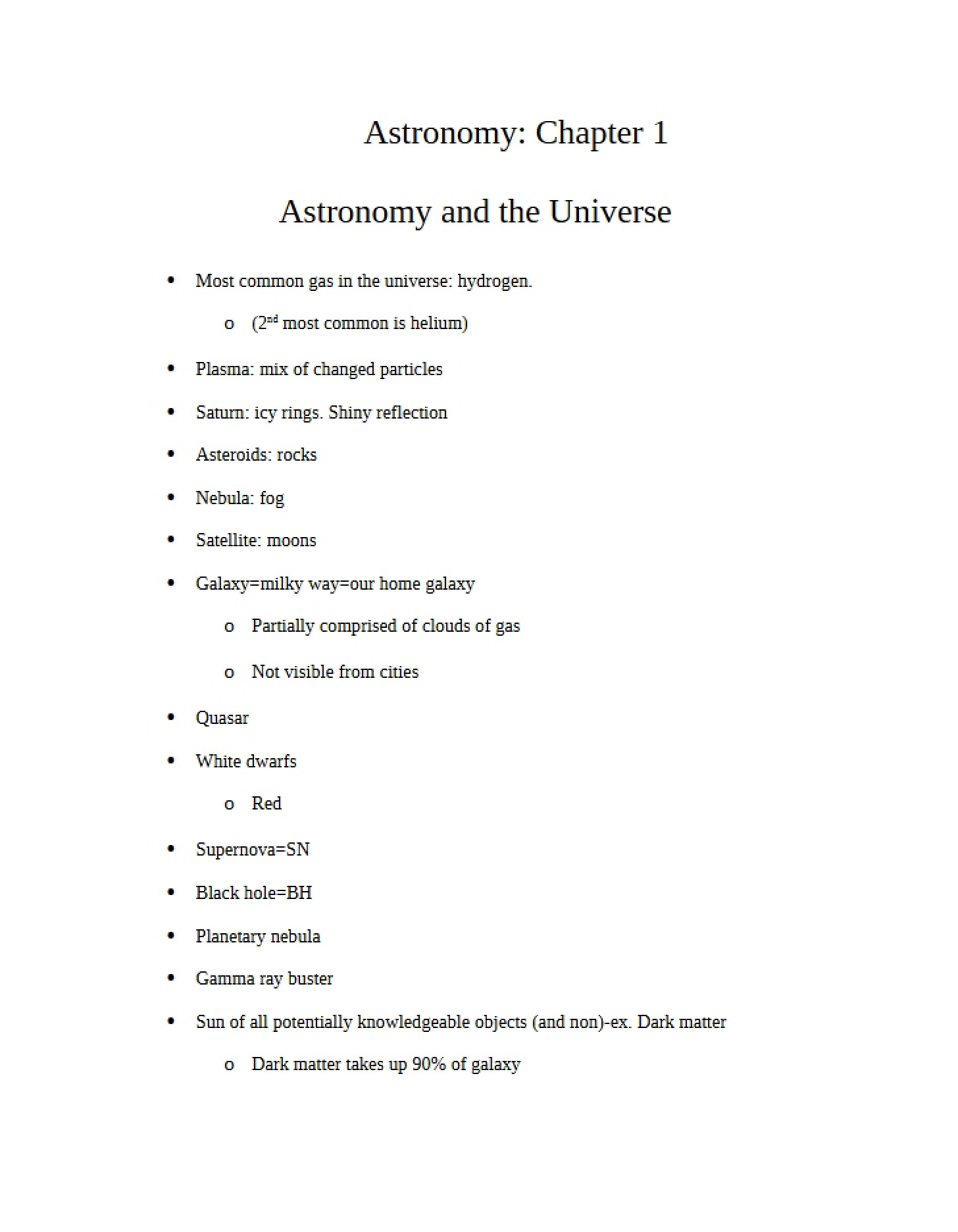 Astronomy First Chapter Principles