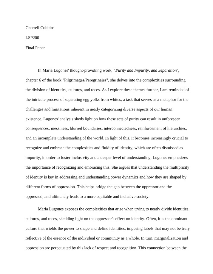 Final Paper by Cherrell Cobbins