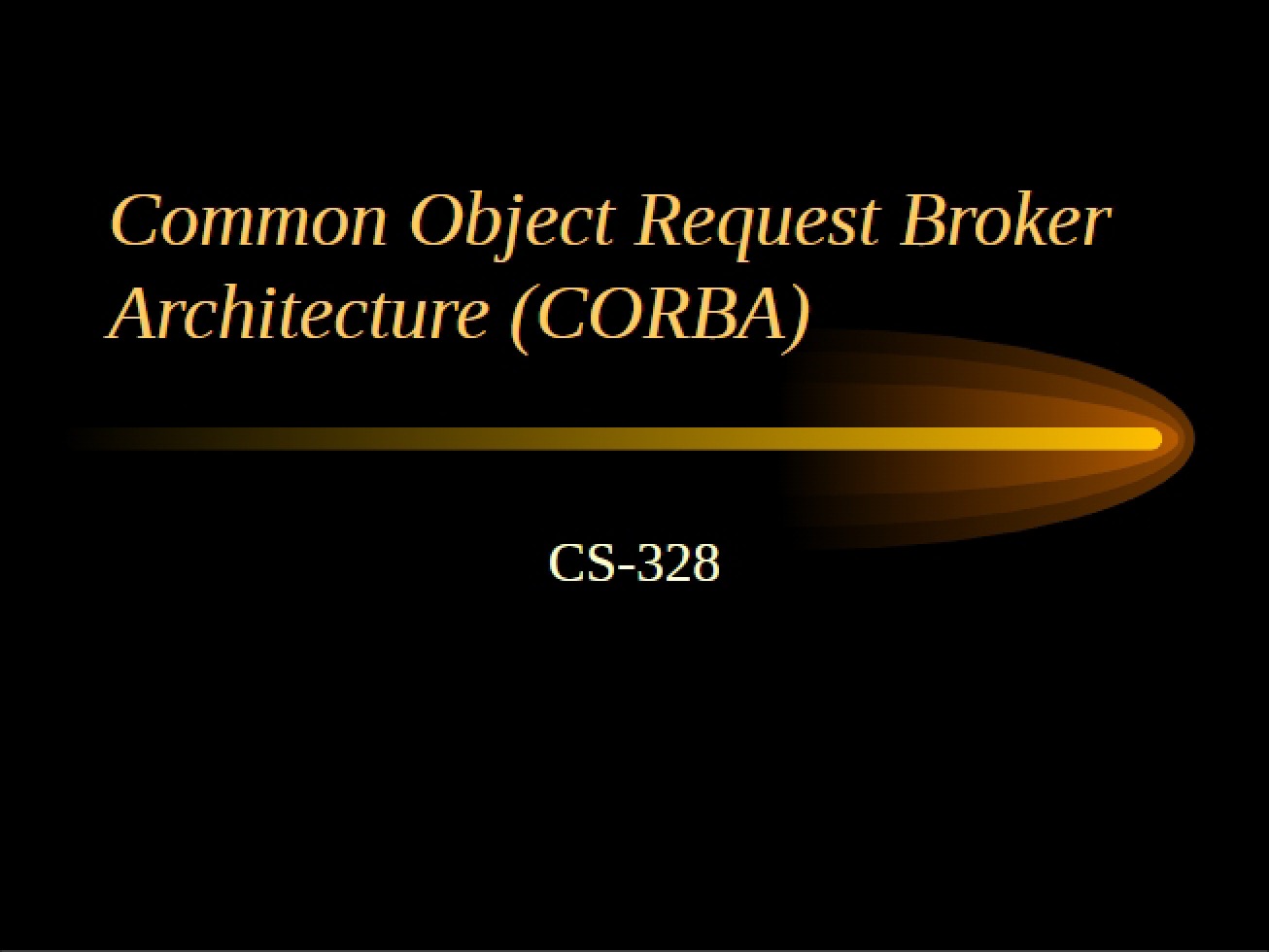 CORBA Architecture Overview
