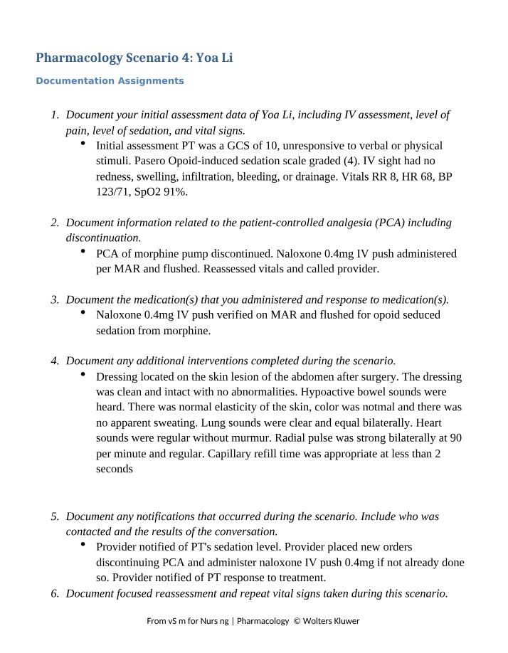 Yoa Li Documentation Assignments - Pharmacology Scenario 4