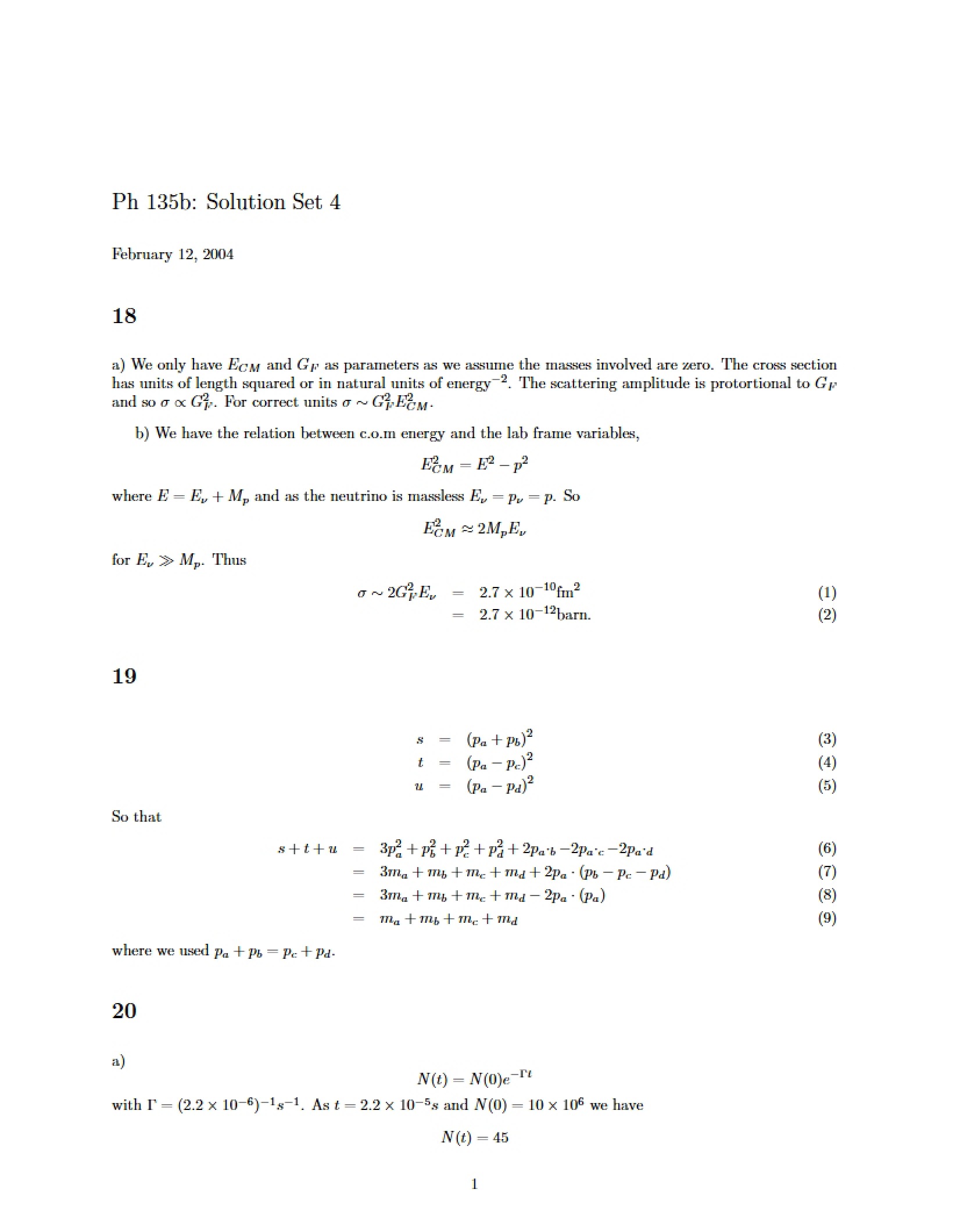 Fourth Solution Set