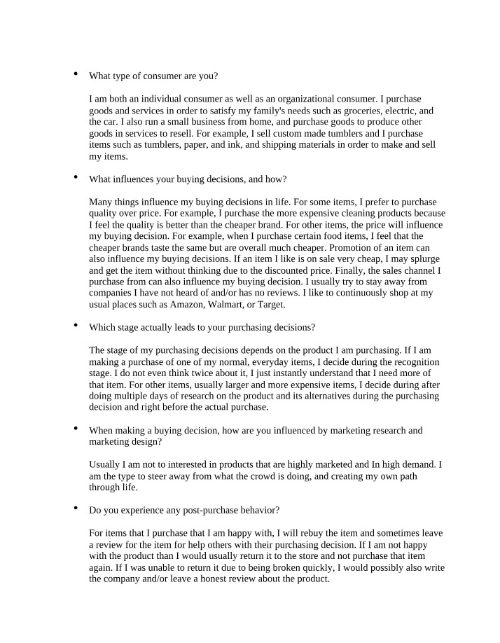 MKT 345 - Consumer Behavior