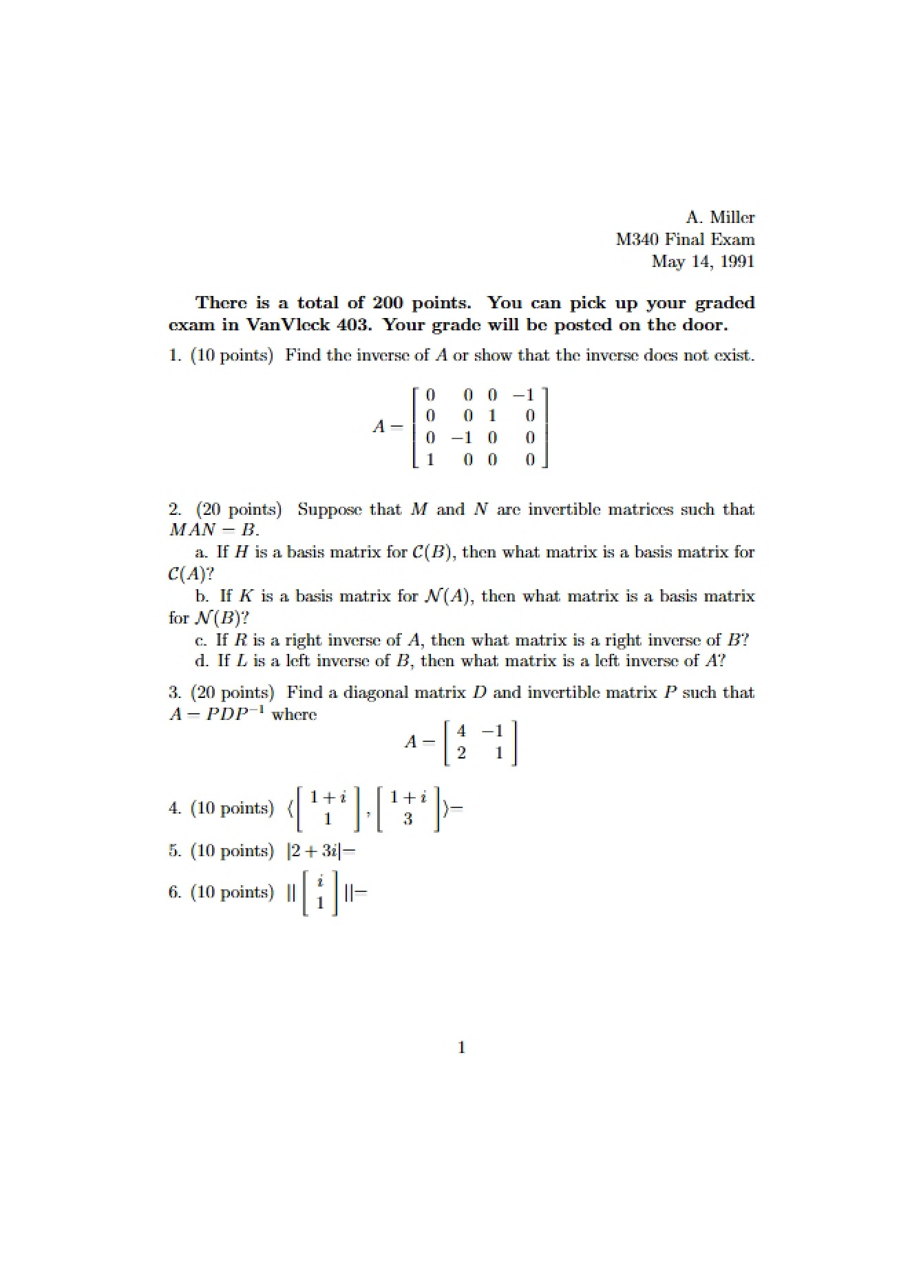 Final Examination