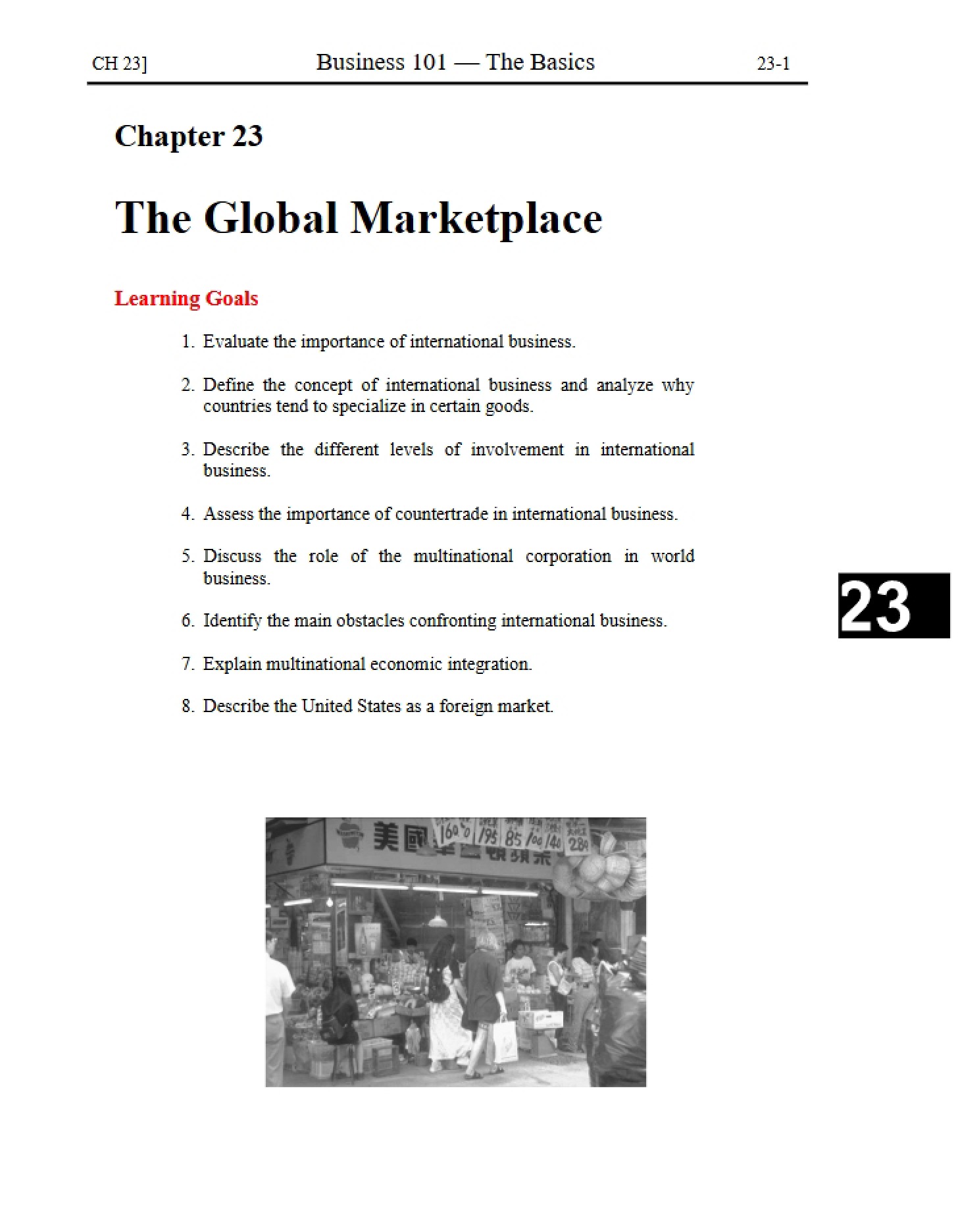 Marketplace in Global Context