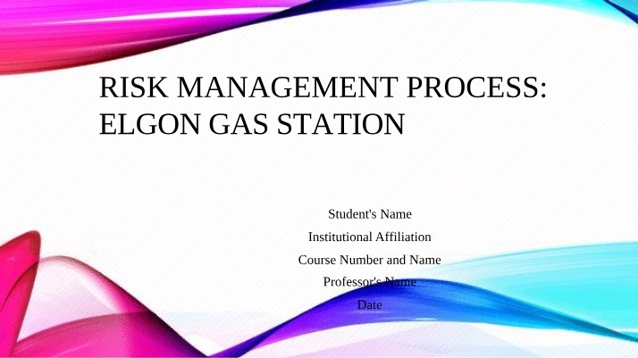 Risk Management - Final Steps