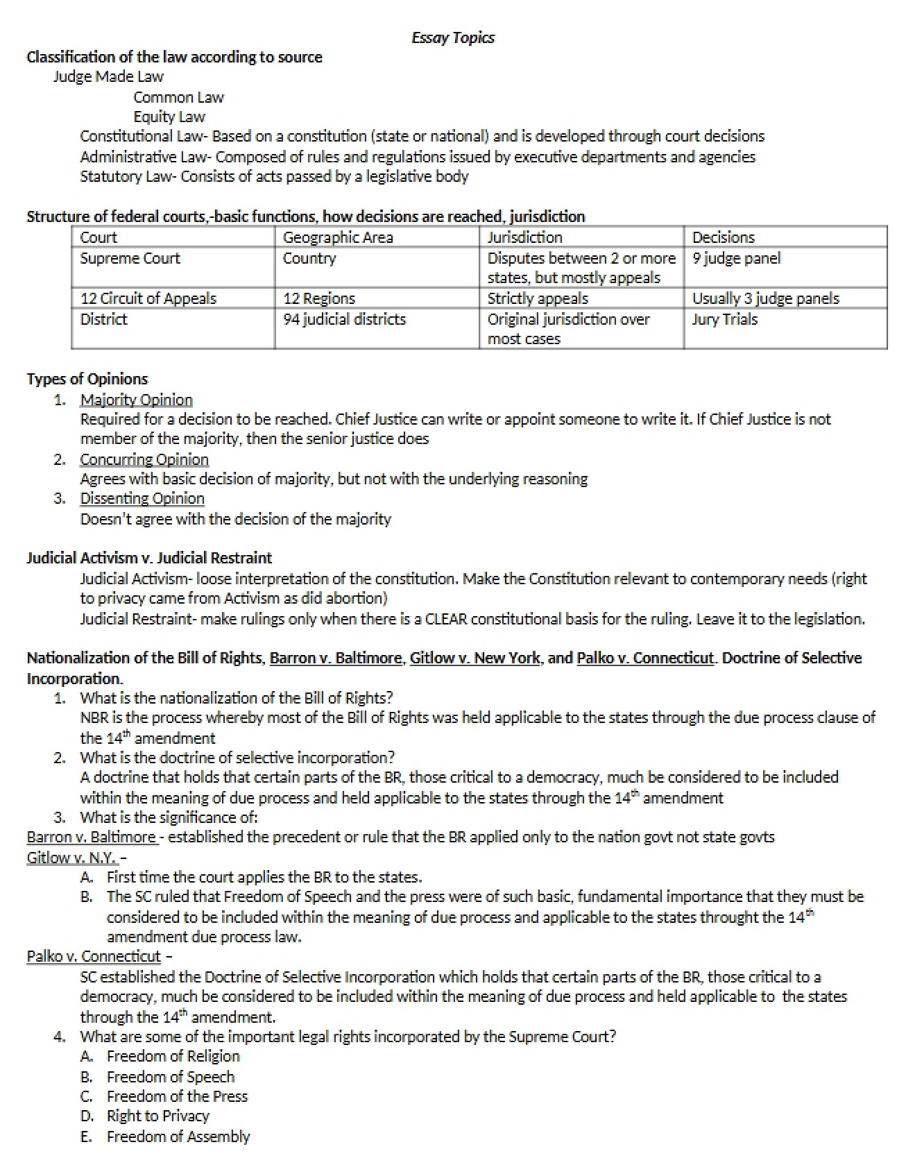 Second Exam Study Guide
