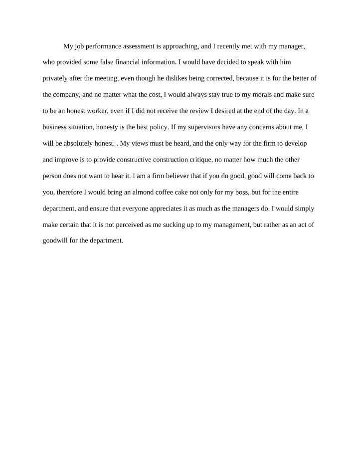 Workplace Honesty and Constructive Critique