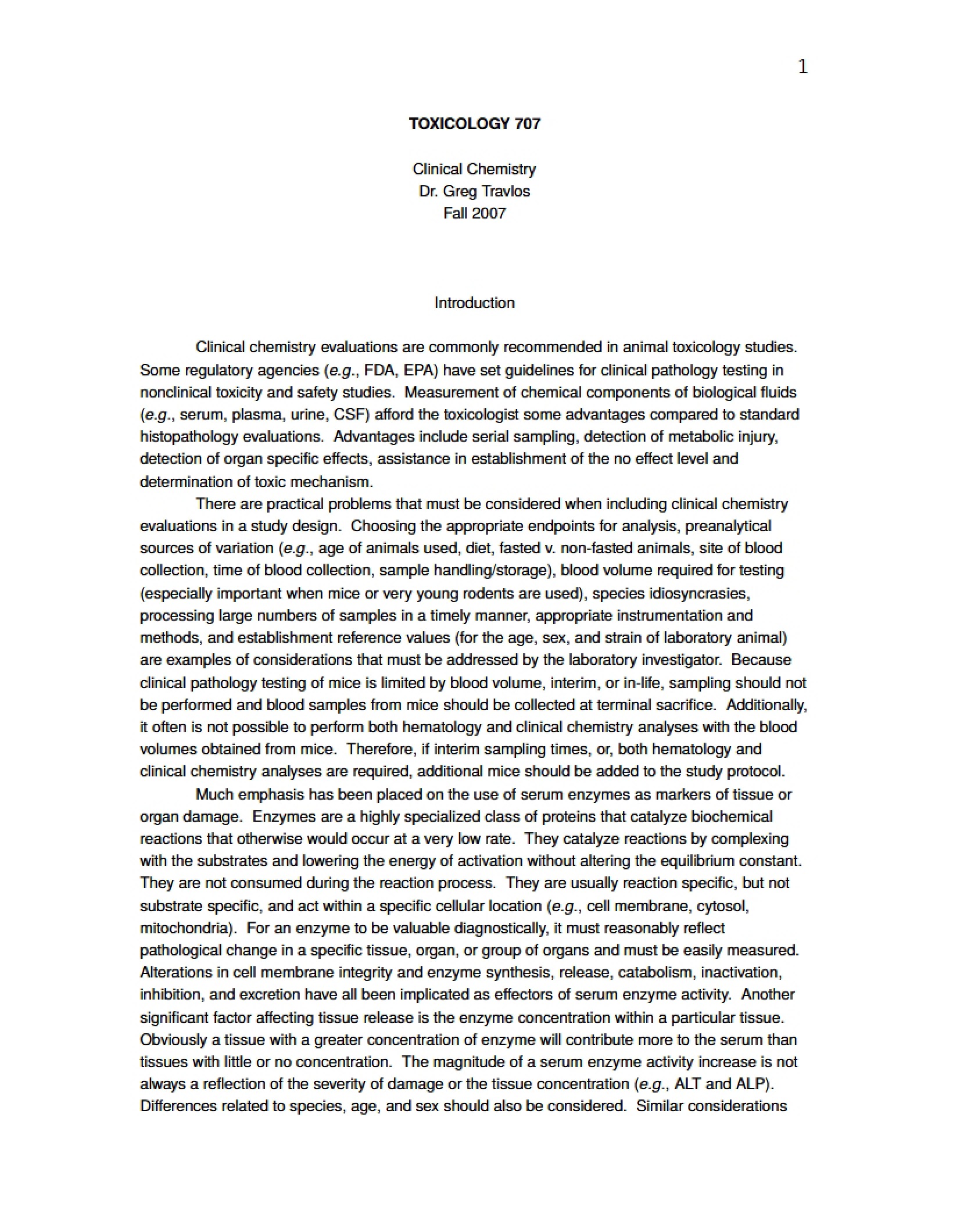 Introduction to Toxc 707