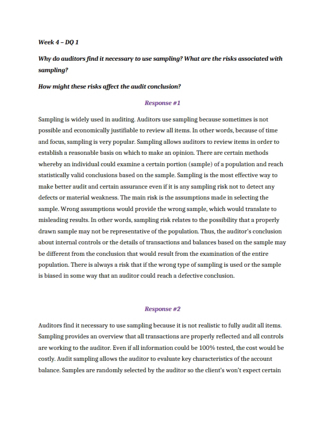 Audit Sampling Techniques