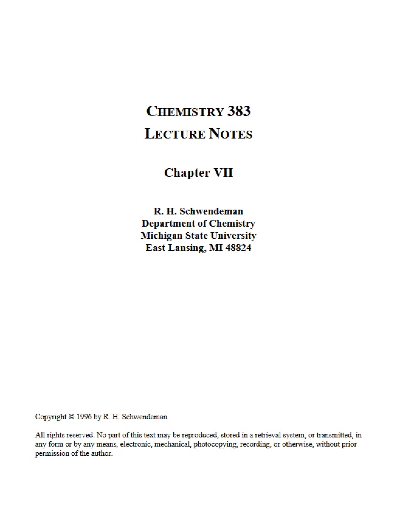 Intro to Physical Chemistry Notes