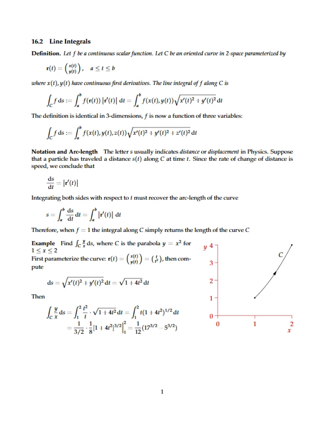 Line Integral Concepts