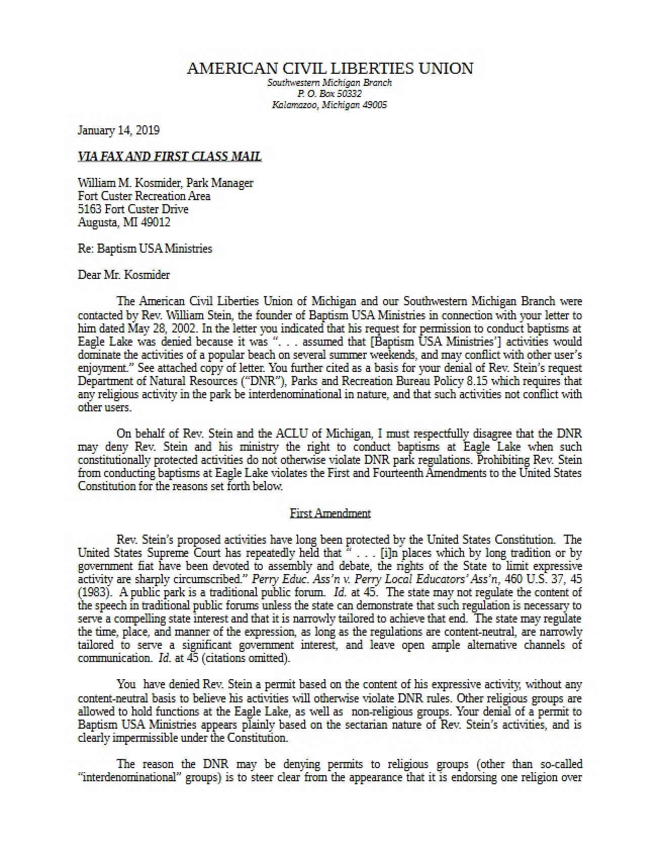 ACLU Document