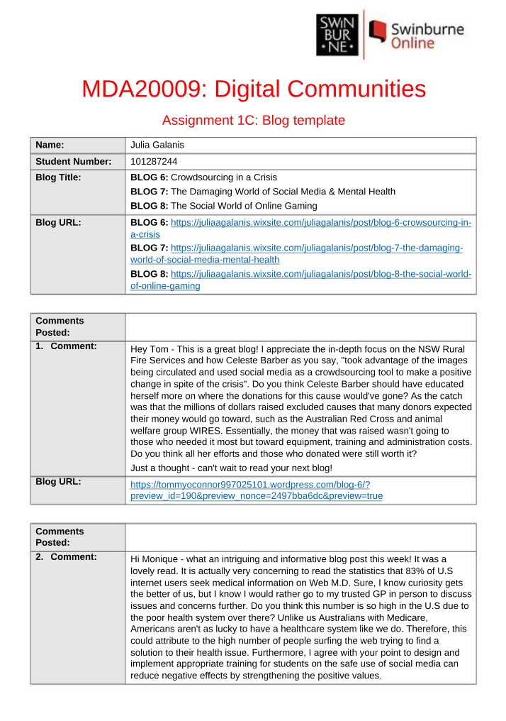 Blog Template for MDA20009 Assignment 1C
