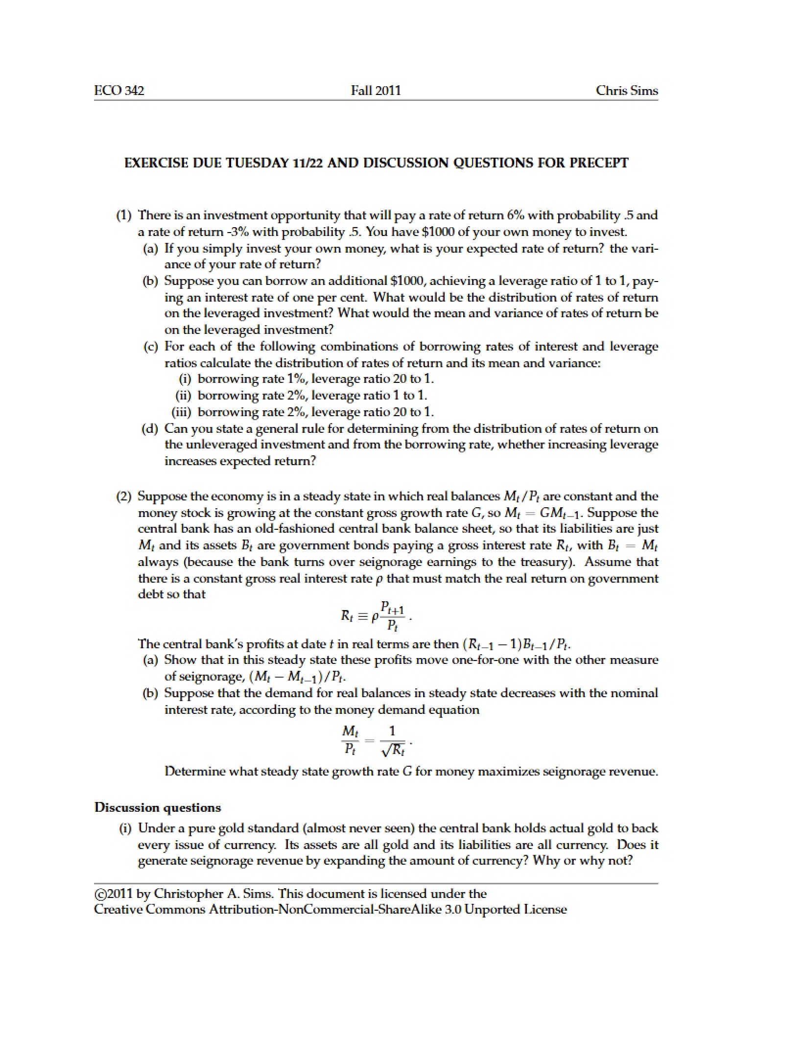 Development Economics Exercise