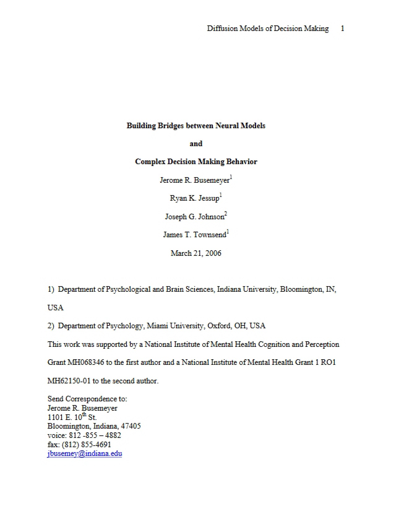 Decision Making Diffusion Models