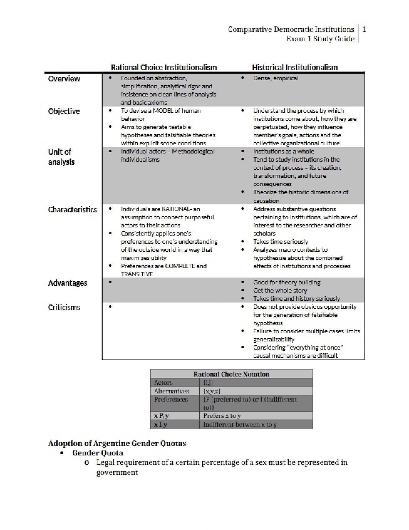 Introduction to Rational Choice Institutionalism