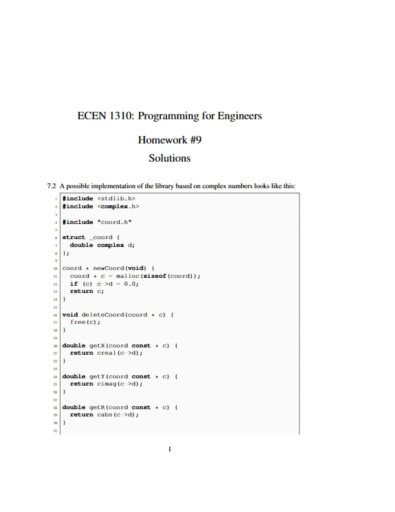 Solution 9 for C and MATLAB Programming