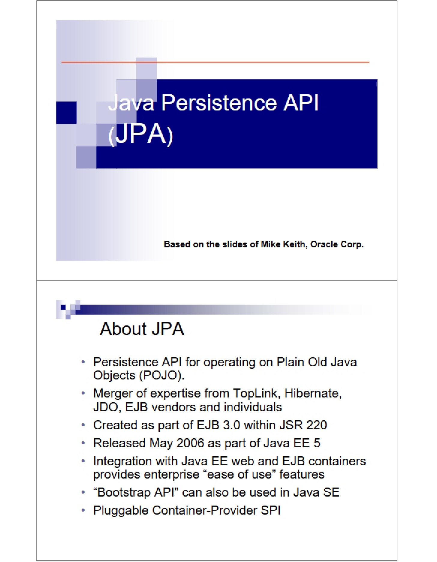 JPA Java Persistence API