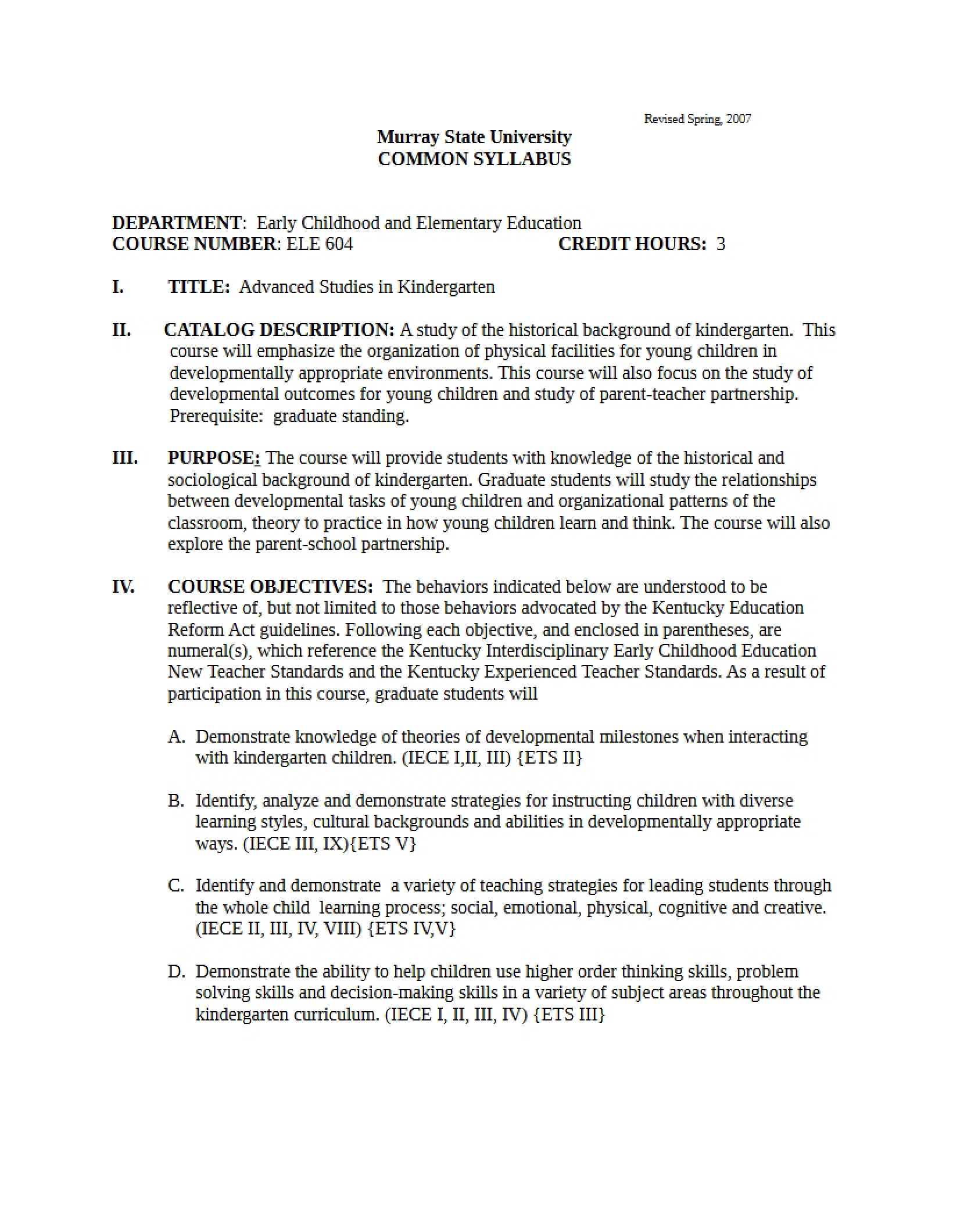 Syllabus