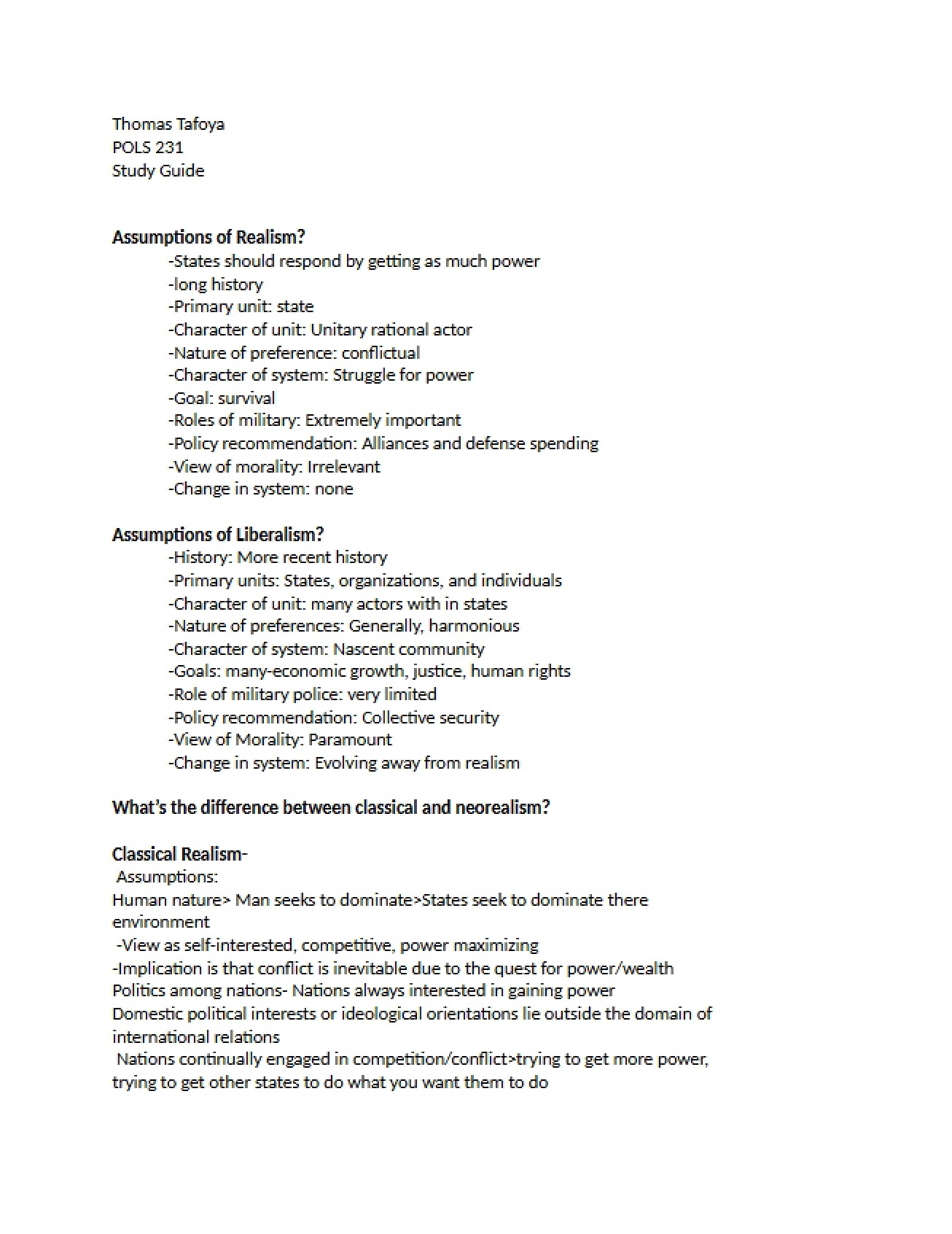 Comprehensive Study Guide